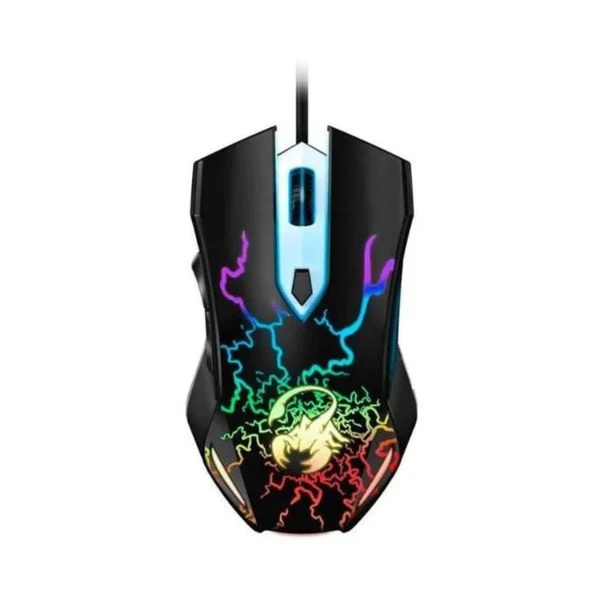 Mouse Genius Gamer Scorpion Spear RS2 Optico, Alambrico USB, 6 Botones, 150 IPS, Resolucion 800,1600,2000, 6500fps Negro