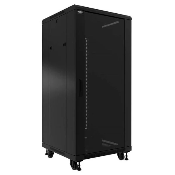 Gabinete de Piso Nexxt 27U 600x600 mm con Puerta Frontal de Vidrio y Trasera de Malla [AW222NXT11]