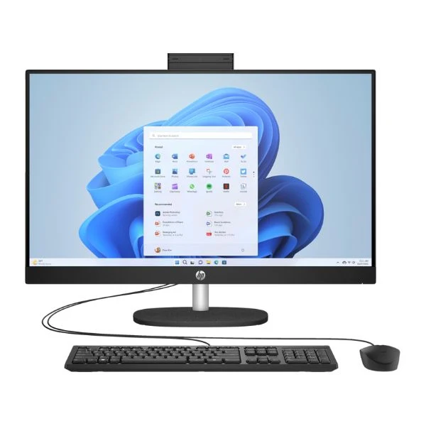 All in One HP Ryzen 3-7320U 27" Memoria RAM 8GB Disco SSD 512GB Windows 11 Color Negro 27-CR0000M