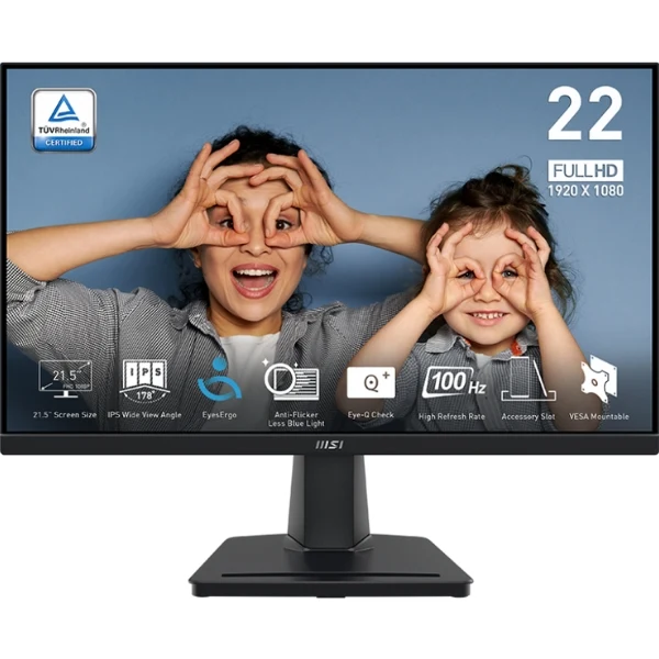 Monitor MSI Pro MP225 - 21.5" - (1920x1080) FHD - IPS - 100Hz