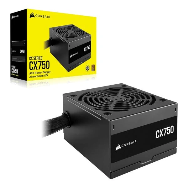 Fuente de Poder Corsair CX750 750W 80 PLUS Bronze - No Modular