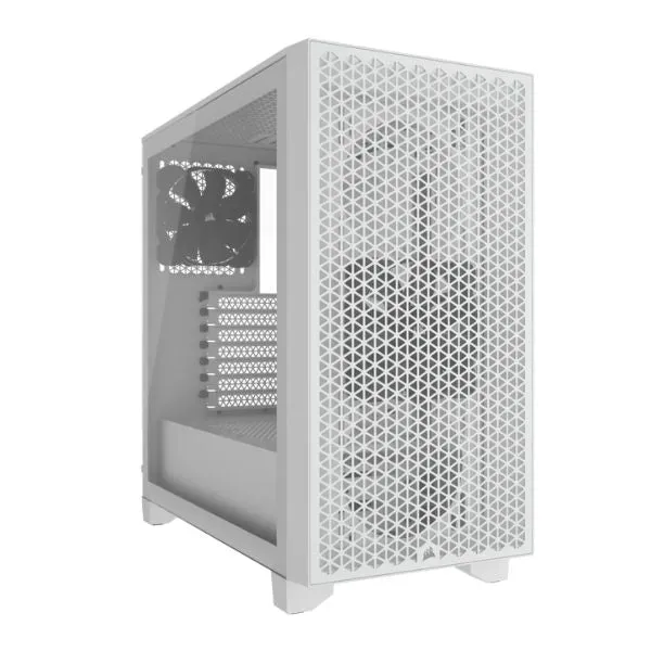 Case gaming Corsair 3000D Airflow/ Mid Tower/ ATX/ Vidrio Templado/ 2x Fan SP120/ Blanco