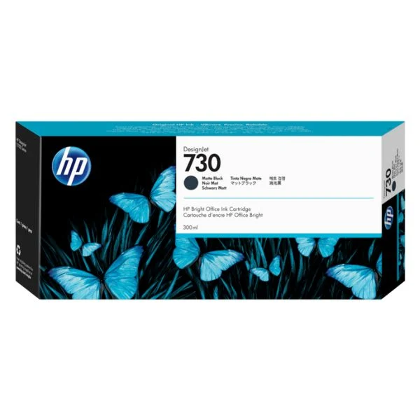 Cartucho de Tinta HP 730 P2V71A - Negro Mate - 300 ml - DesignJet