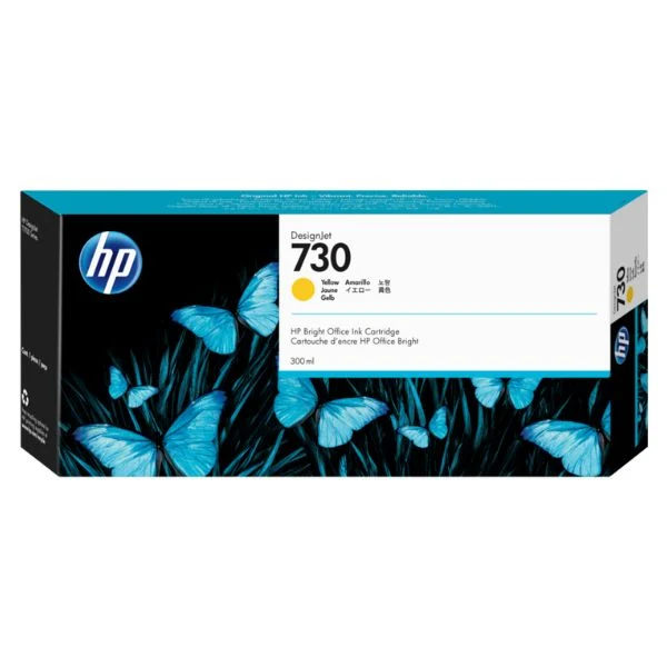 Cartucho de Tinta HP 730 P2V70A - Amarillo - 300 ml - DesignJet