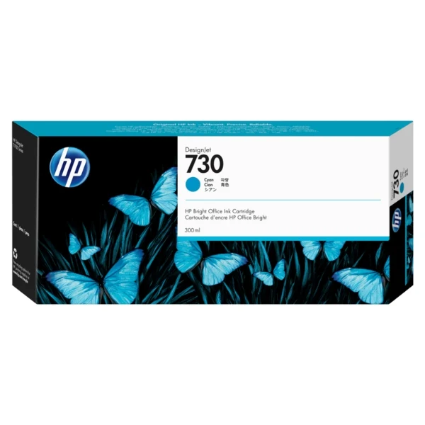Cartucho de Tinta HP 730 P2V68A - Cian - 300 ml - DesignJet