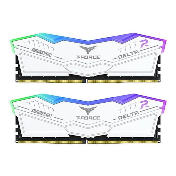 Memoria RAM TeamGroup T-FORCE DELTA RGB 64GB (2x32GB) DDR5 6000MHz PC5-48000 CL38 Dual Channel – Para PC (White)