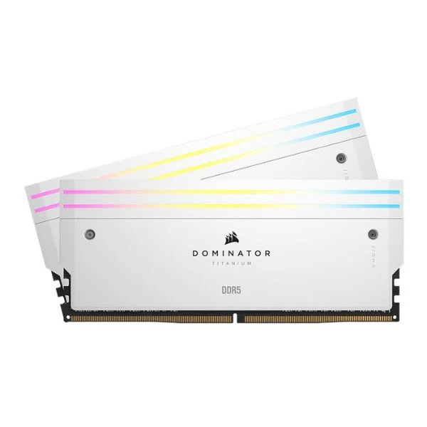 Memoria RAM Corsair Dominator Titanium RGB 48GB (2x24GB) DDR5 7200MHz PC5-57600 CL36 Dual Channel – Para PC (White)