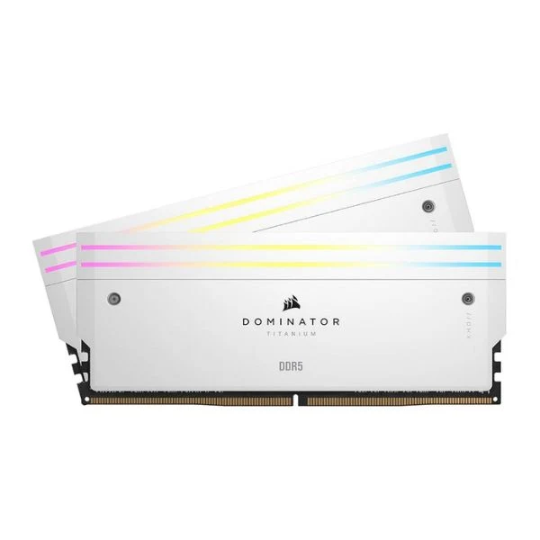 Memoria RAM Corsair Dominator Titanium RGB 32GB (2x16GB) DDR5 7000MHz PC5-56000 CL34 Dual Channel – Para PC (White)