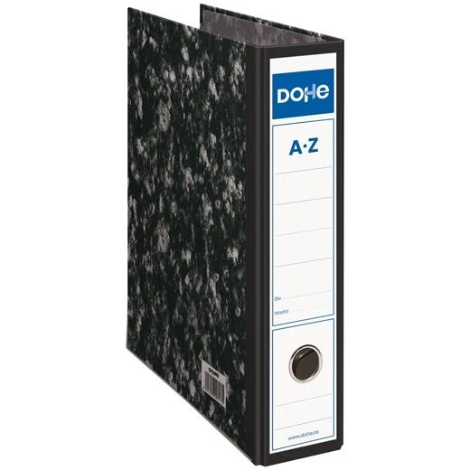 DOHE ARCHIVADOR PALANCA ARCHINOVO FOLIO LOMO ANCHO CARTÓN RÍGIDO NEGRO JASPEADO