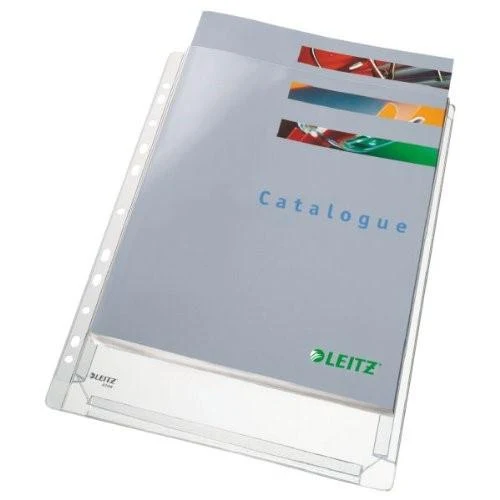LEITZ FUNDAS MULTITALADRO FUELLE A4 PVC 5 BOLSAS