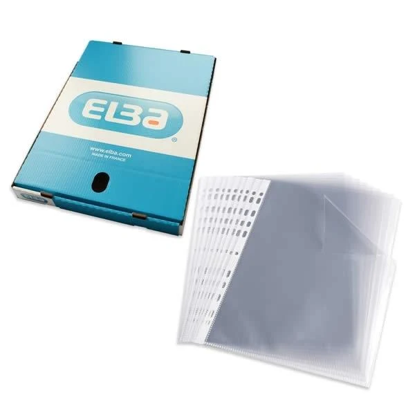 ELBA FUNDA MULTITALADRO 11 PP CRISTAL A4 70 MICRAS STANDARD -100U-