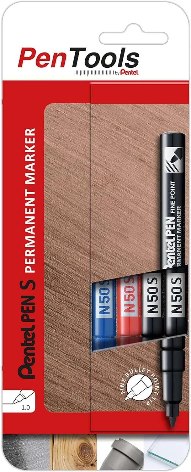 Pentel PenTools Rotuladores Permanentes Industriales Pentel Pen N50S - Punta Conica Resist