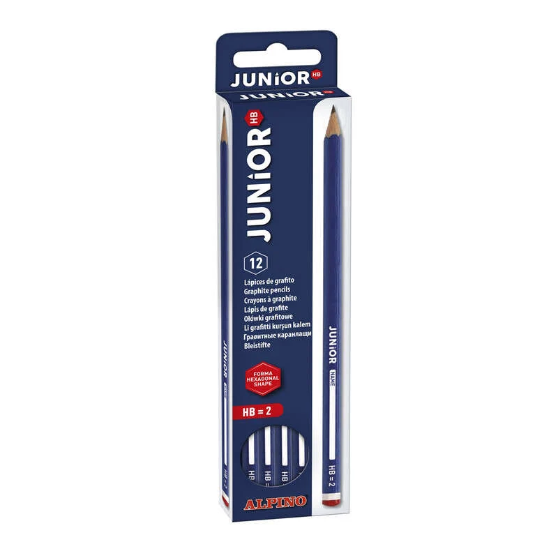 Alpino Lapices de Grafito Junior con Cabecilla - Medida 12mm - Mina HB - Espacio para Per