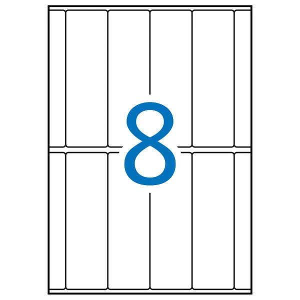 Apli Etiquetas A5 Blancas 31.0 x 100.0mm 15 Hojas