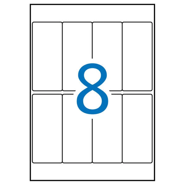Apli Etiquetas A5 Blancas 36.0 x 82.0mm 15 Hojas