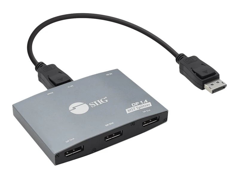 Conmutador AV SIIG 1x3 DisplayPort 1.4 to DisplayPort MST Splitter
