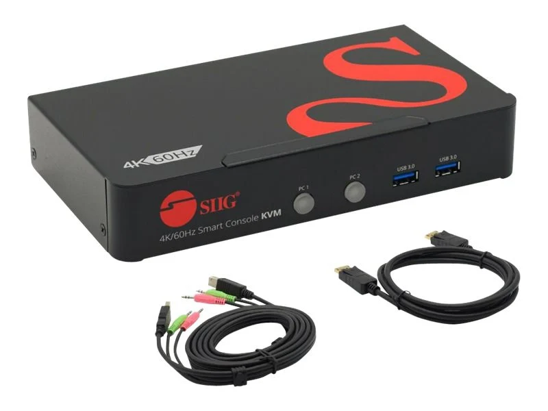 Conmutador AV SIIG 2 Port DisplayPort 1.2 KVM Switch