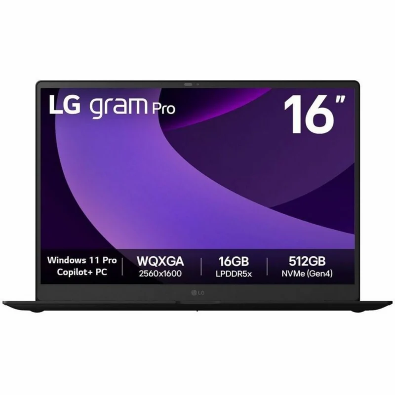 Laptop LG gram Pro 16Z90TP-K.APB6U1, Intel Core Ultra 7 255H 16 Núcleos, 32GB, 1 TB, Arc Graphics