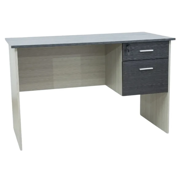 Escritorio Secretarial Madrid Lazzio Gris 2 Gavetas