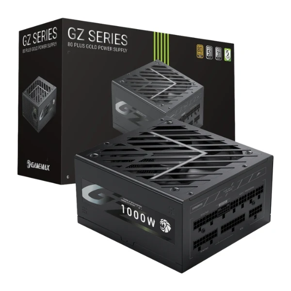 Fuente de Poder Gamemax GZ 1000G BK 1000W ATX 3.1 80 Plus Gold Full Modular PCIe 5.1 12V-2x6 Negro