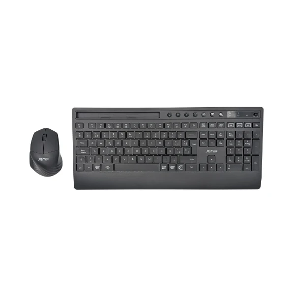Combo Teclado y Mouse Jemip Magnum Inalámbrico 1600DPI - USB / Bluetooth - Español - Negro - JP-058T287K-T307EB