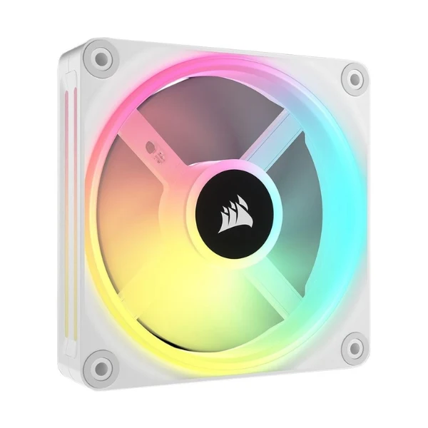 Fan Cooler Corsair iCUE LINK QX120 RGB Magnetic Dome Bearing 120mm PWM - Blanco - RGB