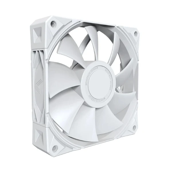 Fan Cooler Montech E28 PWM Fluid Dynamic Bearing 120mm - Blanco - PWM - 3 Pack