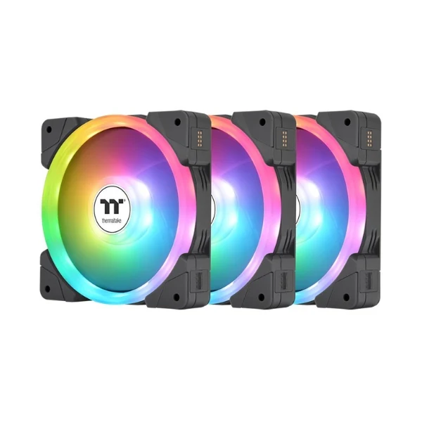 Fan Cooler Thermaltake SWAFAN EX12 ARGB Hydraulic Bearing 120mm - Negro - RGB - 3 Pack