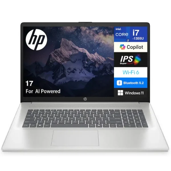 Laptop HP 17 Intel Core i7-1355U - 16 GB RAM - 1 TB PCIe SSD - 17.3" Intel UHD Graphics - Natural Silver - C0CM3UA#ABA