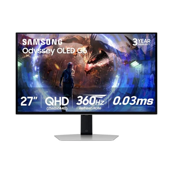 Monitor Samsung Odyssey OLED G6 G61SH - 27" 2K QHD - (2560 x 1440) QD-OLED - 240 Hz