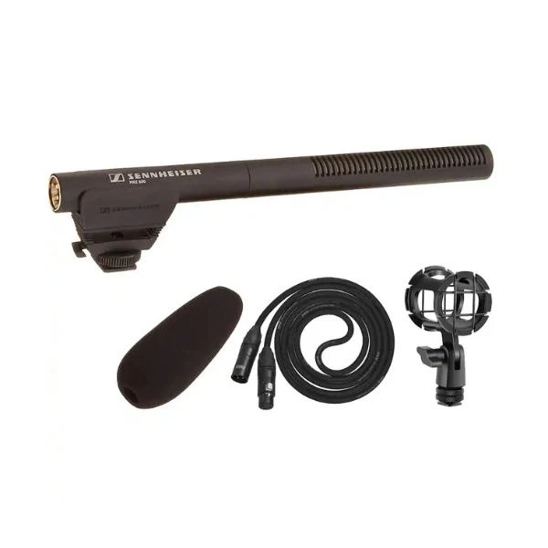 Micrófono Sennheiser MKE 600 Kit de Micrófono Shotgun XLR para Video con Soporte Antivibración Cable y Protector de Viento - Negro
