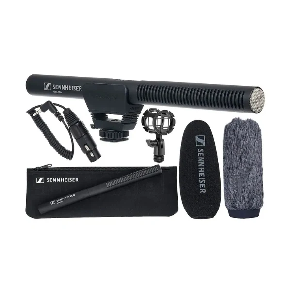 Micrófono Sennheiser MKE 600 Kit de Micrófono Shotgun con Soporte Antivibración Adaptador XLR y Protectores de Viento para Video y DSLR - Negro