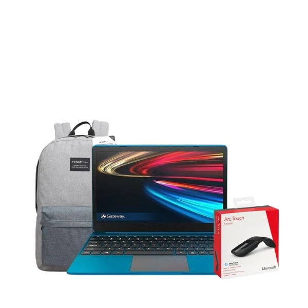Laptop Gateway GWTN41-3BL Intel Core i3-1005G1 - 4 GB RAM - 256 GB SSD - 14.1" Intel UHD Graphics - Azul + Mouse Microsoft Arc + Bolso Argom Start 14"