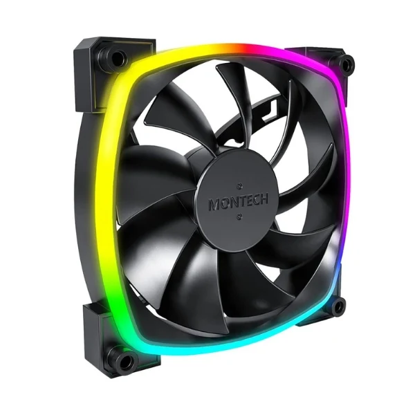 Fan Cooler Montech AX120 ARGB 120mm Hydro Dynamic Bearing - Negro - ARGB