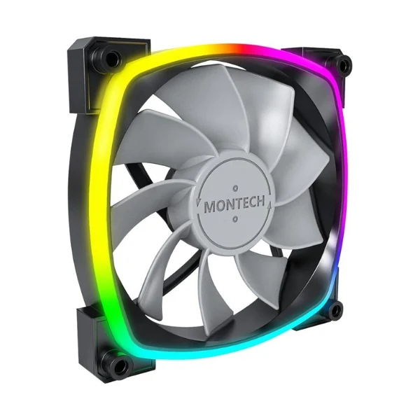 Fan Cooler Montech RX120 Reversed Rifle Bearing 120mm - Negro - ARGB