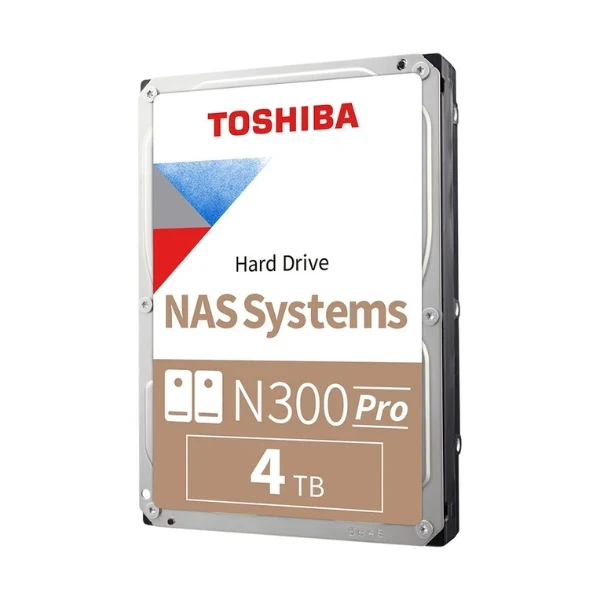 Disco Duro HDD Toshiba N300 Pro 4TB 7200 RPM SATA III 6Gb/s 512MB caché Internal CMR NAS 3,5"