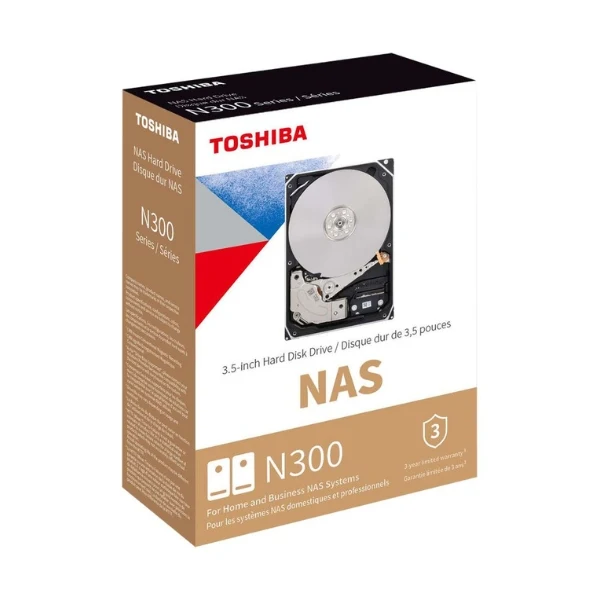 Disco Duro HDD Toshiba N300 14TB 7200 RPM Cache 1GB SATA III 6Gb/s 3.5" Internal CMR NAS