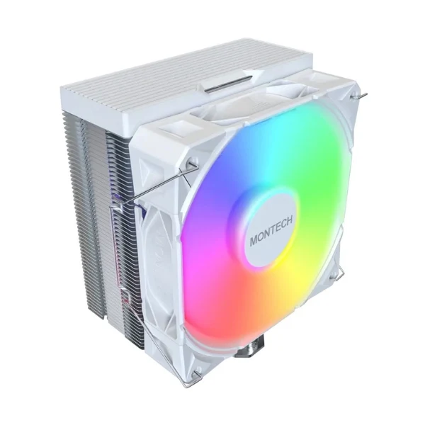 CPU Cooler Montech NX400 ARGB - RGB - 85.09 CFM - 34.17 dBA - Blanco