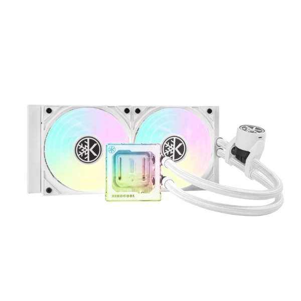 Enfriador Líquido KingCool Pure Flow ARGB 240mm All in One – Blanco