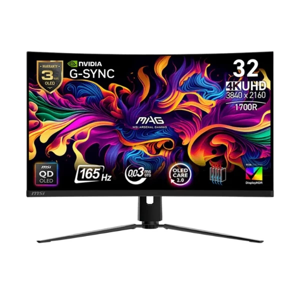 Monitor MSI MAG 321CUP QD-OLED - 31,5" Curvo 4K UHD - (3840 x 2160) QD-OLED - 165 Hz