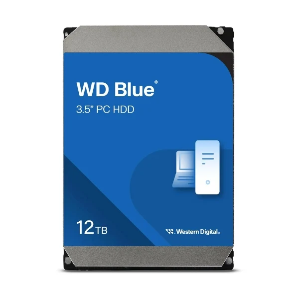 Disco Duro HDD WD Blue 12TB 7200 RPM SATA III 6Gb/s 512MB caché Internal CMR 3.5"