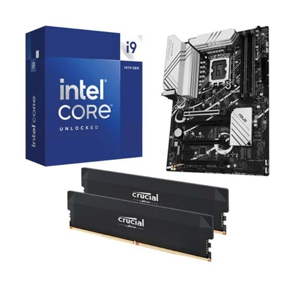 Kit para PC: Procesador Intel Core i9-14900K 24 Núcleos 3.2GHz 36MB Cache + Tarjeta Madre ASUS Z790 Max Gaming WiFi7 Socket LGA1700 DDR5 ATX + Memoria RAM 32 GB DDR5