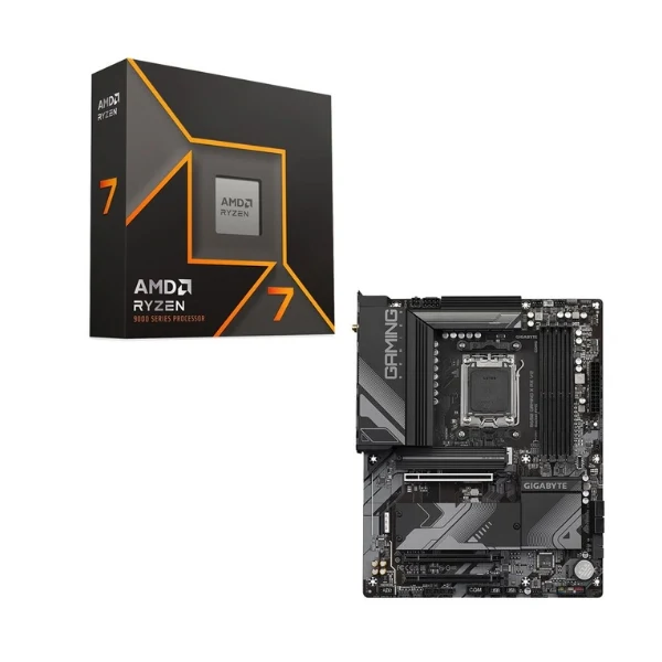 Kit para PC: Procesador AMD Ryzen 7 9700X 8 Núcleos 3.8GHz 32MB Cache + Tarjeta Madre GIGABYTE B650 Gaming X AX v2 Socket AM5 DDR5 ATX