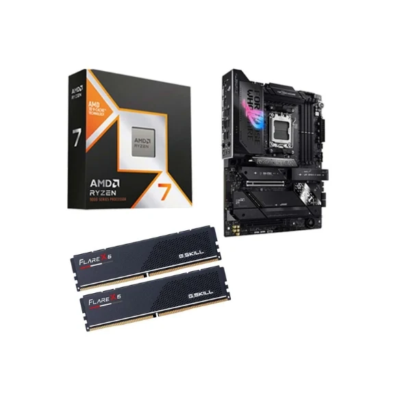 Kit para PC: AMD Ryzen 7 9800X3D ASUS X870E ROG Strix Gaming WiFi G.Skill Flare X5 32GB DDR5-6000