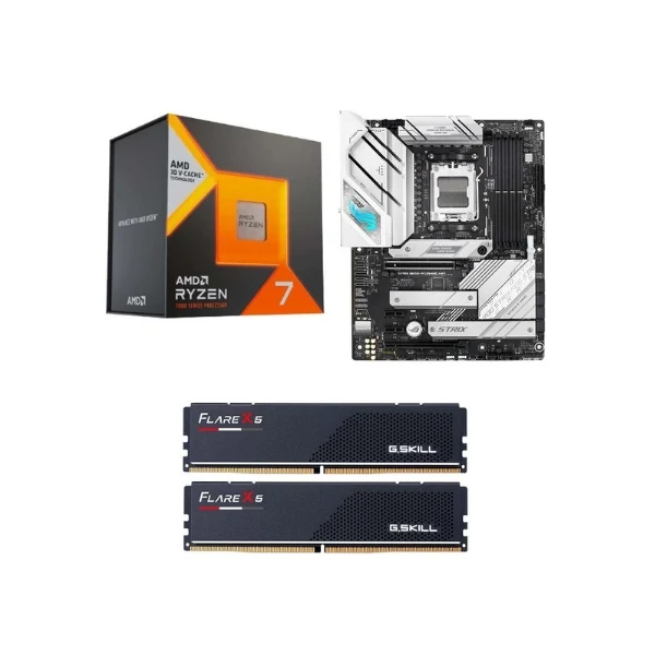Kit para PC: AMD Ryzen 7 7800X3D ASUS B650 ROG Strix Gaming WiFi G.Skill Flare X5 32GB DDR5-6000