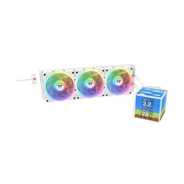 Enfriador Líquido Thermaltake MINECUBE 360 Ultra ARGB 360mm All in One – Snow White