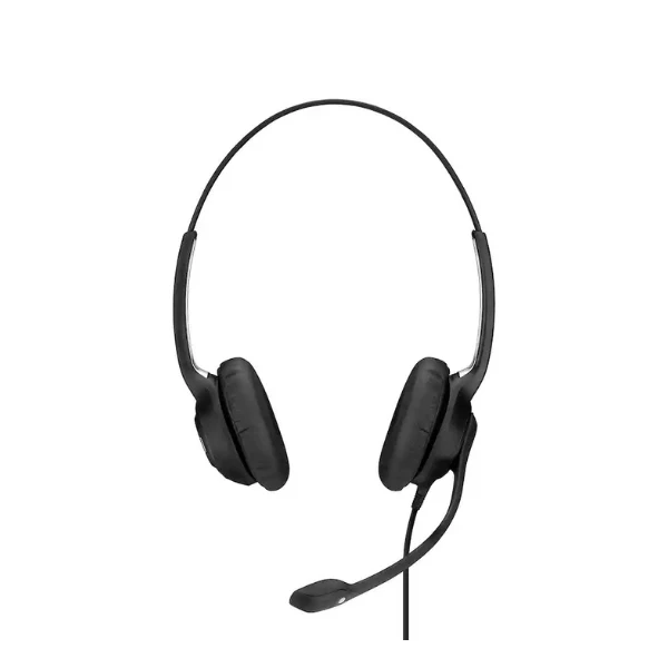 Audífonos Sennheiser SC260 Diadema Binaural con Cable Micrófono con Cancelación de Ruido Doble Auricular Banda Ancha Easy-Disconnect Compatible con Teléfono de Escritorio - Negro