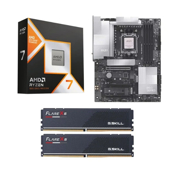 Kit para PC: AMD Ryzen 7 9800X3D + MSI X870E-P Pro WiFi + X5 32GB DDR5-6000