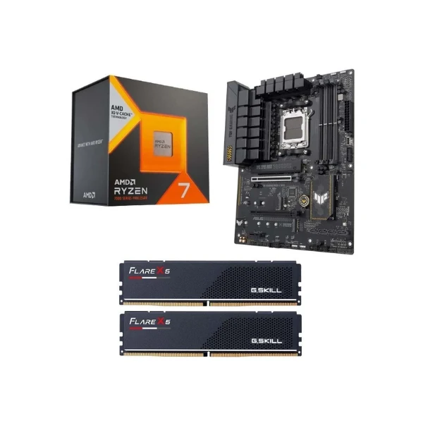 Kit para PC: AMD Ryzen 7 7800X3D ASUS B650E TUF Gaming G.Skill Flare X5 32GB DDR5-6000