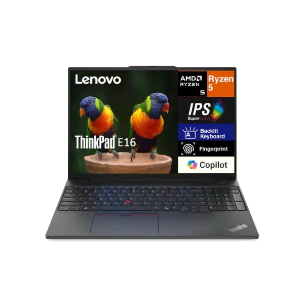 Laptop Lenovo ThinkPad E16 AMD Ryzen 5 7535U 64GB RAM 4TB SSD 16" AMD Radeon Win 11 Pro - Black